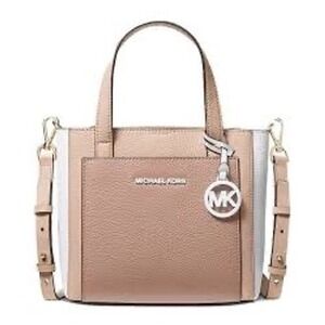 MICHAEL Michael Kors Beige and White Leather Satchel